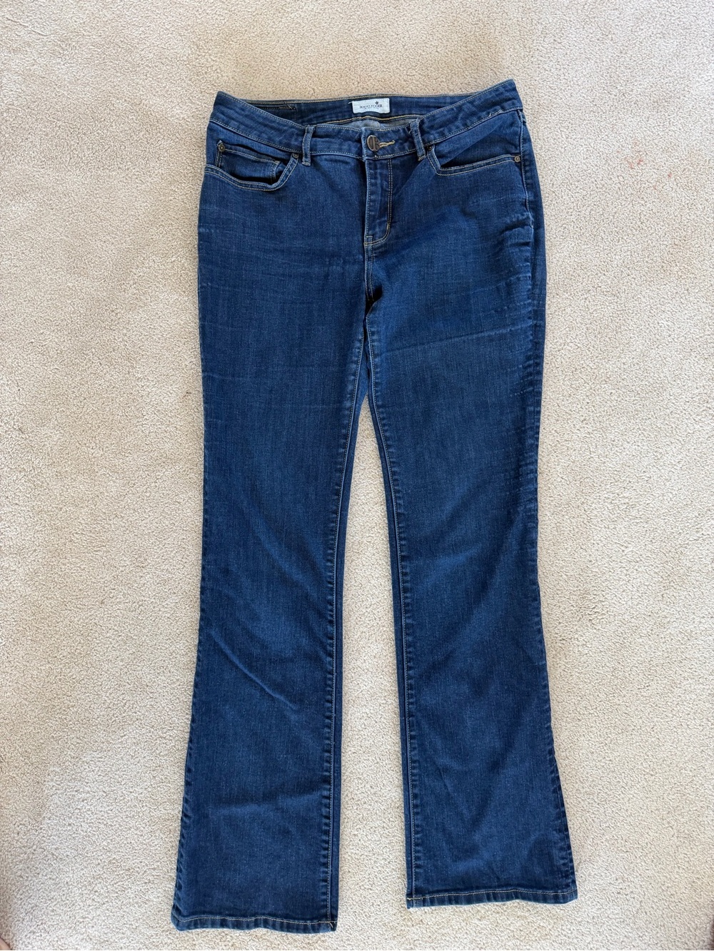Bootlegger Dark Blue Denim Bootcut Jeans